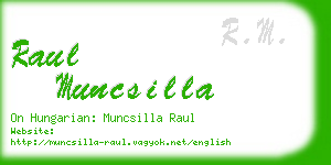 raul muncsilla business card